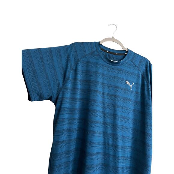 Puma men Two pieces t Shirt sz XL Red blue Short Sleeve Crew neck Pace Rhubarb - Picture 7 of 15